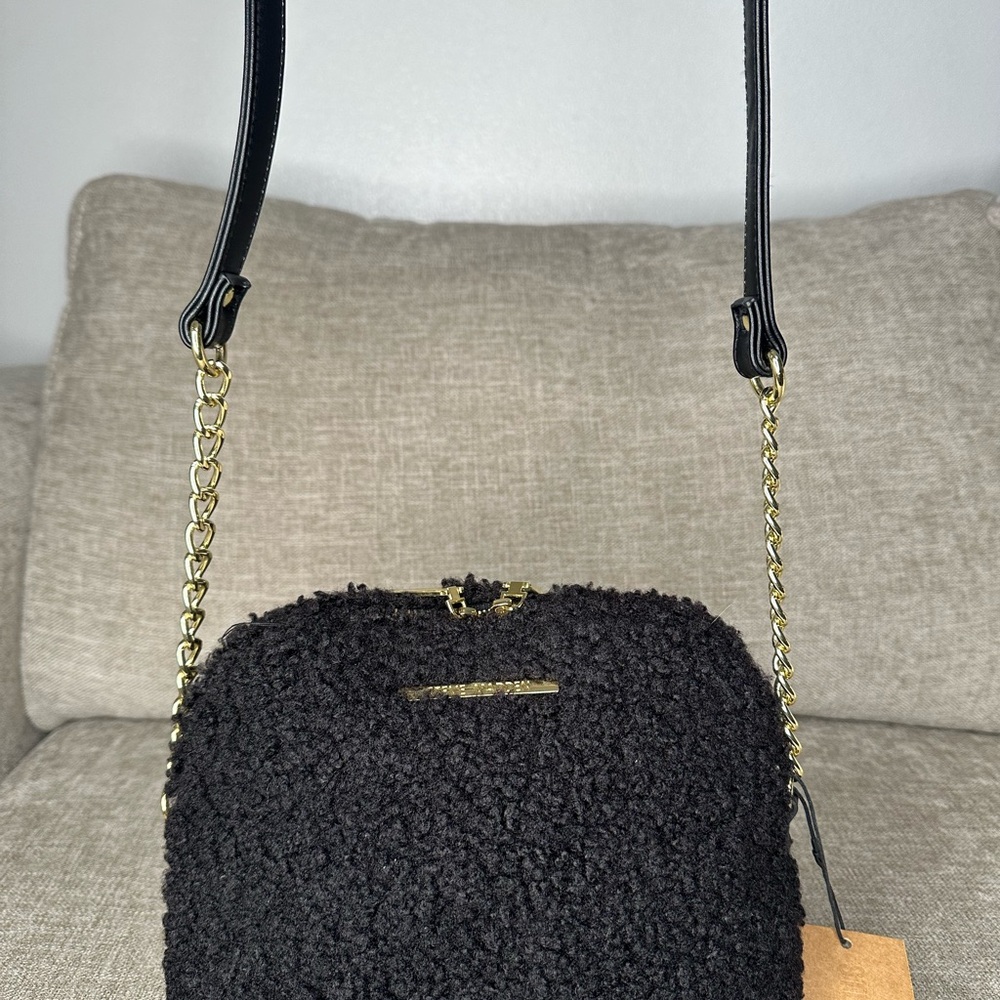 Chic Black Textured Women Bag